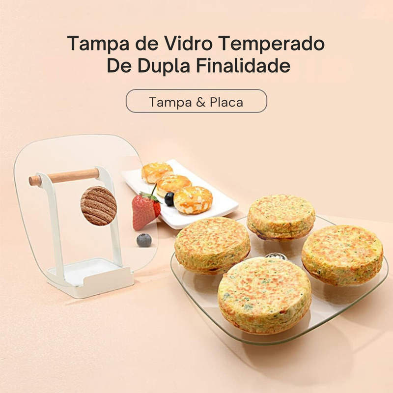 [Leve 2 Pague 1] Frigideira Titanix Multifunções 4 em 1 + Tampa de Vidro Temperado / BRINDE: KIT Utensílios