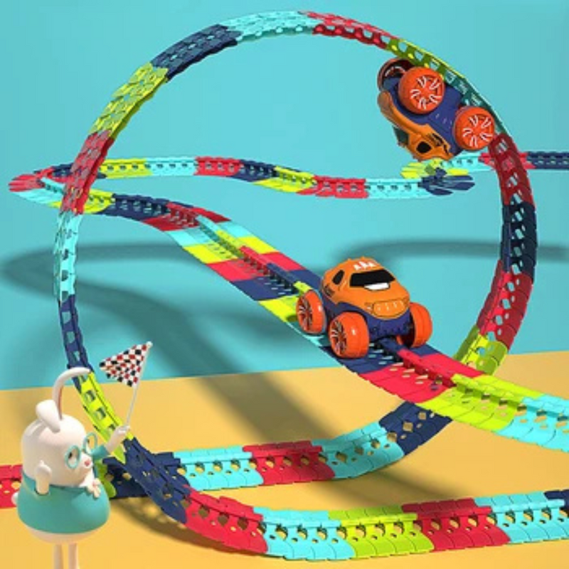 [Leve 2 Pague 1] Mega Pista de Carrinho Elétrico Track Mágic + BRINDE: 2 Carrinhos Dino Turbo